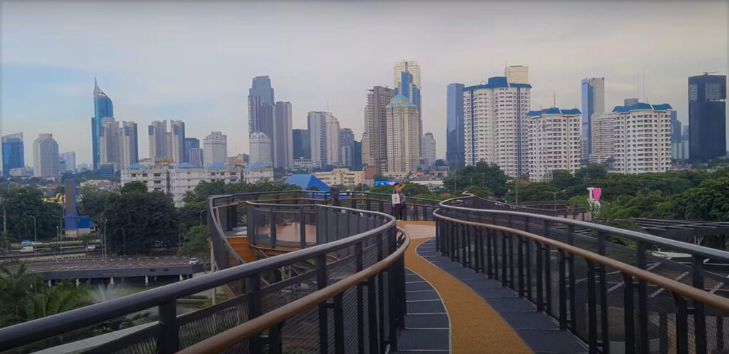 Another Side Watching Landmark of Jakarta from a Height